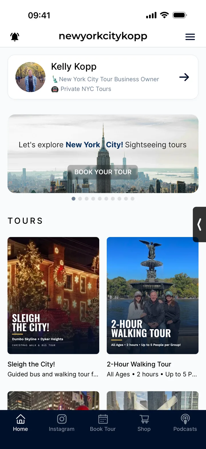 The home screen of an AI-generated Mini App