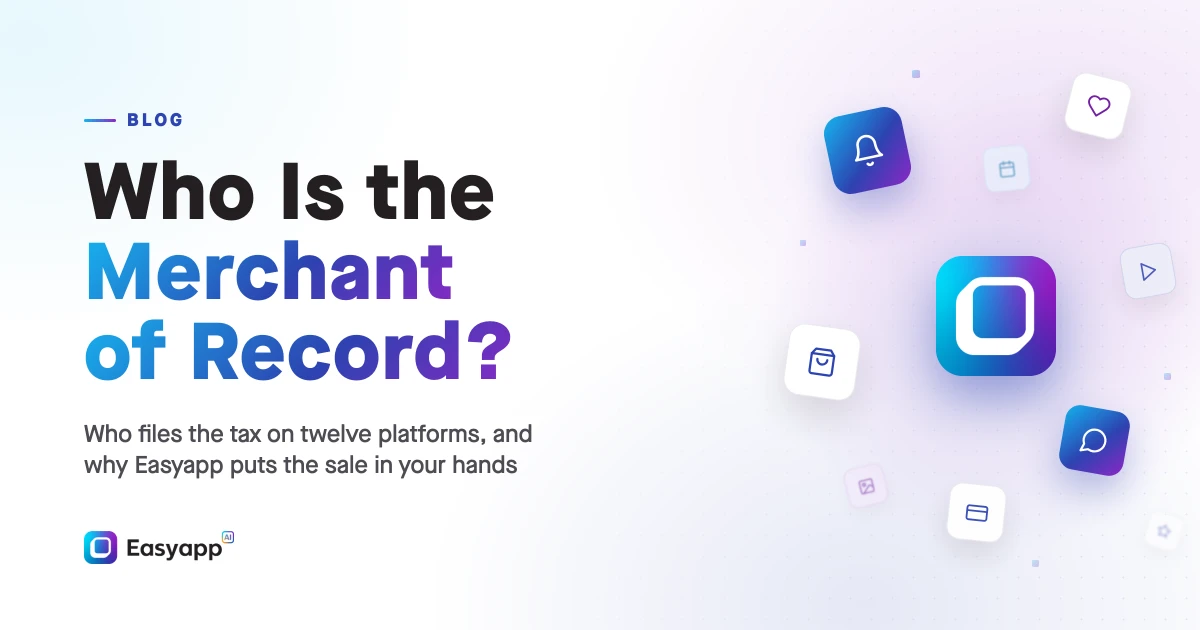 Who is the merchant of record when a creator sells